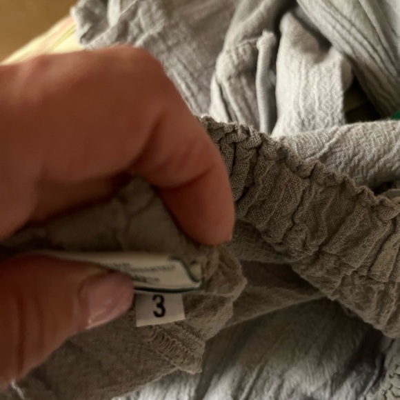 Oh My Gauze Wide-Leg Sammy Gray Capri Pant 100% Cotton Size 3 Lagenlook NEW - Picture 5 of 8